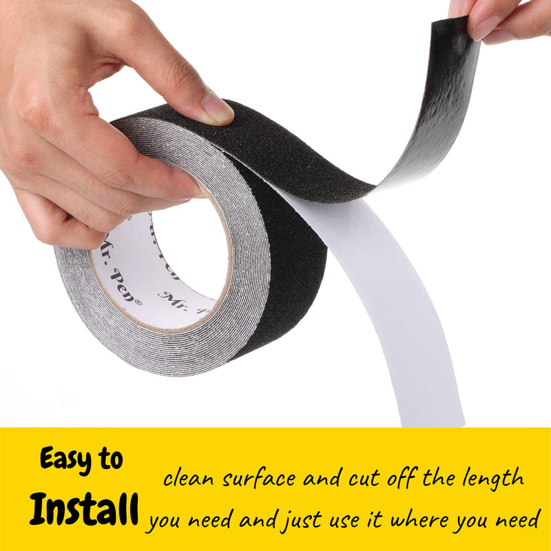 [Australia - AusPower] - Mr. Pen- Grip Tape, 2 Inch, 23 Feet, Anti Slip Tape, Non Skid Tape, Grip Tape for Stairs, Non Slip Tape, Friction Tape, Stair Grips Non Slip, Black Grip Tape, Grip Tape Roll, Waterproof Grip Tape 