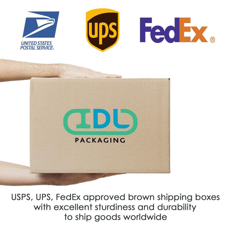 [Australia - AusPower] - IDL Packaging Small Corrugated Shipping Boxes 9"L x 6"W x 2"H (Pack of 5) – Excellent Choice of Sturdy Packing Boxes for USPS, UPS, FedEx Shipping – Easy-to-Recycle Cardboard Boxes for Packaging Pack of 5 