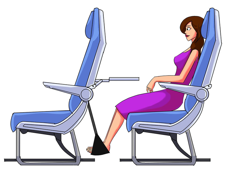 [Australia - AusPower] - Sleepy Ride - Airplane Footrest Made with Premium Memory Foam - Airplane Travel Accessories - Tested and Proven to Prevent Swelling and Soreness - Provides Relaxation and Comfort (Jet Black) 