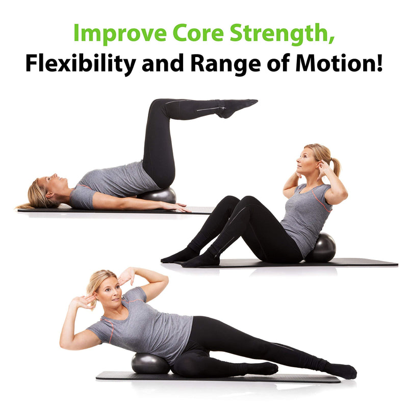 [Australia - AusPower] - URBNFit Small Exercise Ball - 9-inch Mini Pilates Ball with Fitness Guide for Yoga, Barre, Physical Therapy, Stretching & Core Stability Workout 