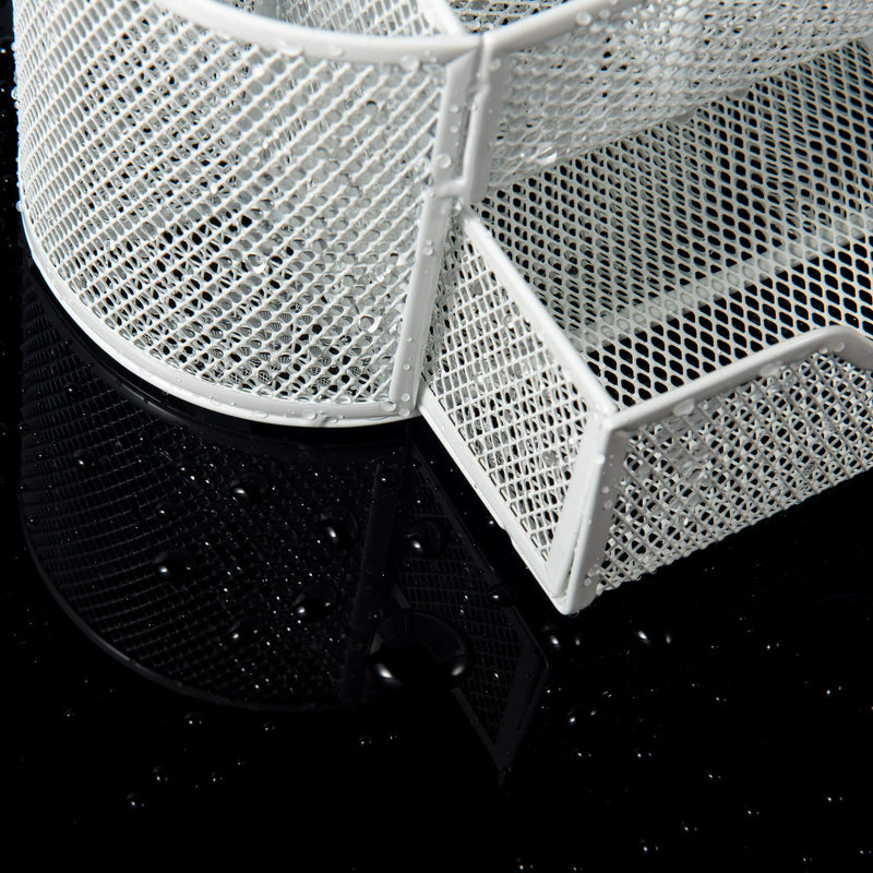 [Australia - AusPower] - VANRA Metal Mesh Desk Supply Caddy Desktop Office Supplies Organizer Supply Holder 8 Compartments with Drawer (White) White 