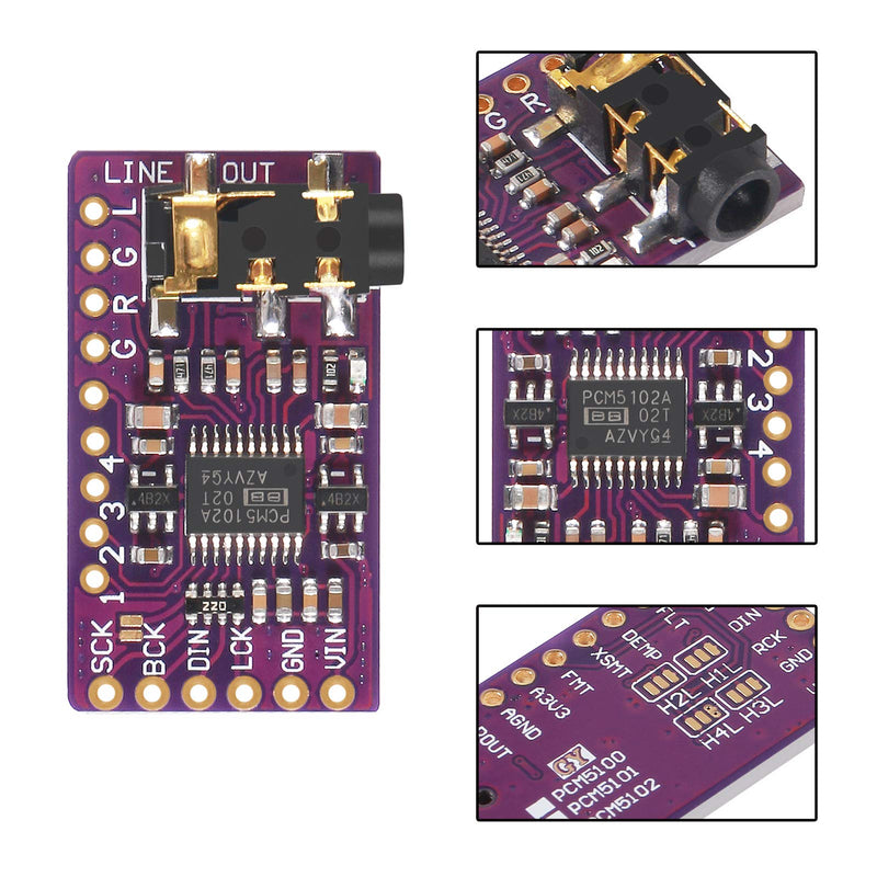 [Australia - AusPower] - AITRIP 2 pcs PCM5102 I2S IIS Lossless Digital Audio DAC Decoder Module Stereo DAC Digital-to-Analog Converter Voice Module Compatible with Arduino Raspberry Pi 