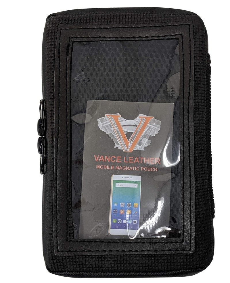 [Australia - AusPower] - Motorcycle Magnetic Cell Phone & GPS Holder Tank Bag Compatible i phone, Samsung Blk Waterproof 