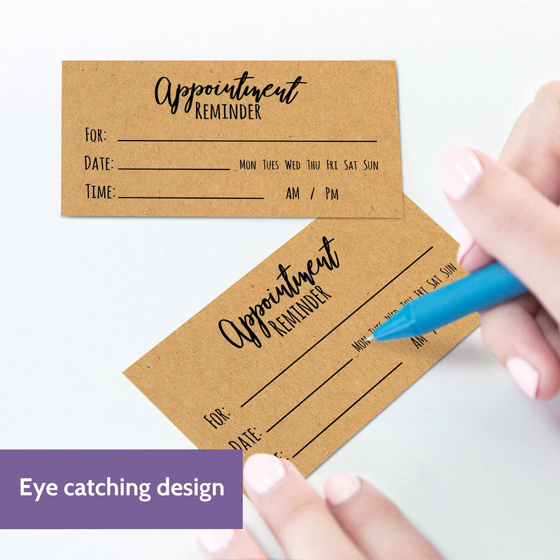 [Australia - AusPower] - 200 Appointment Reminder Cards - Kraft Style for Business, Hair Salon, Dental Office, Massage Therapist, Grooming, Hairdresser, Medical Doctors and More - Bulk Pack of Your Next Appointment Cards … 200 