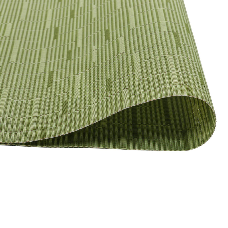 [Australia - AusPower] - SHACOS Placemats Set of 6 Woven Vinyl Place Mats for Dining Table Wipe Clean Non Slip Table Mats (6, Olive Green) 