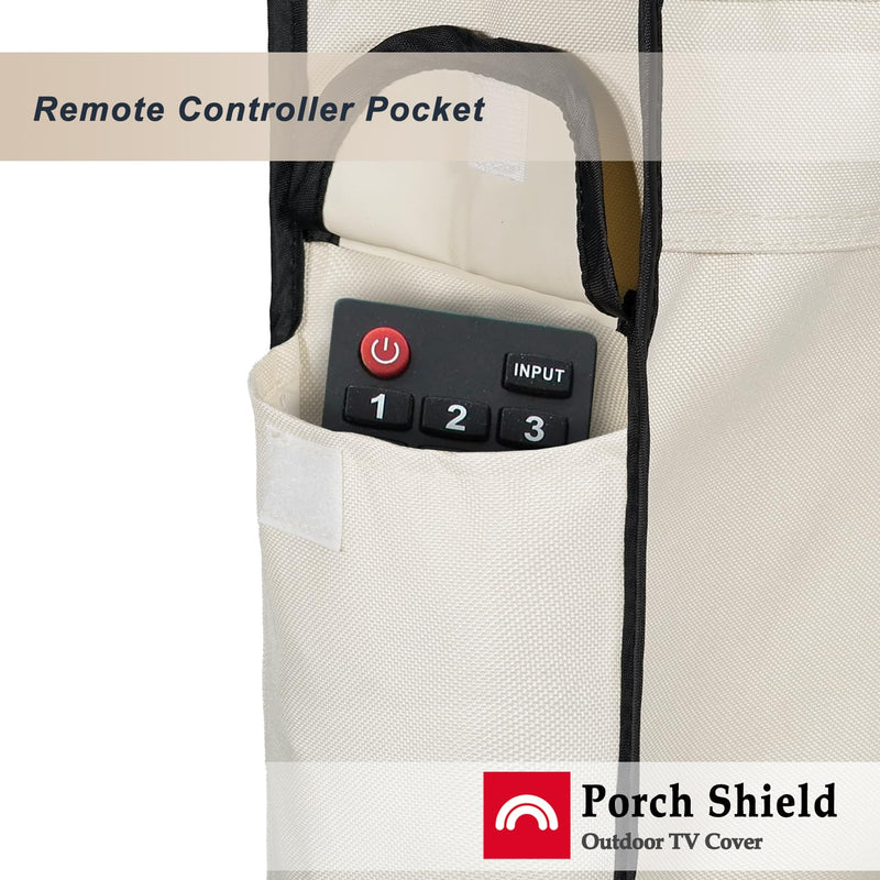 [Australia - AusPower] - Porch Shield 26-32 inches Outdoor TV Cover Universal Weatherproof Protector for LCD LED Plasma Flat TV Screen Compatible with Wall Mounts and Stands Beige 26‘’-32‘’ 