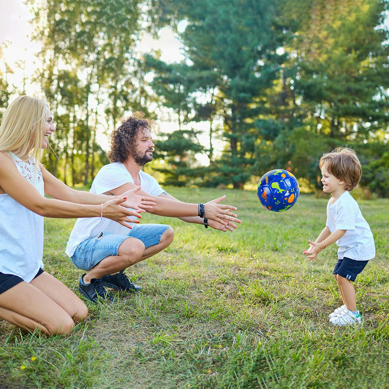 [Australia - AusPower] - Soccer Ball Size2 Size 3 Toddler Soccer Ball Cartoon Ball Baby Soccer Ball for Kids Years 3 4 5 6 7 8 9 10 Indoor Outdoor Blue Dinosaur 
