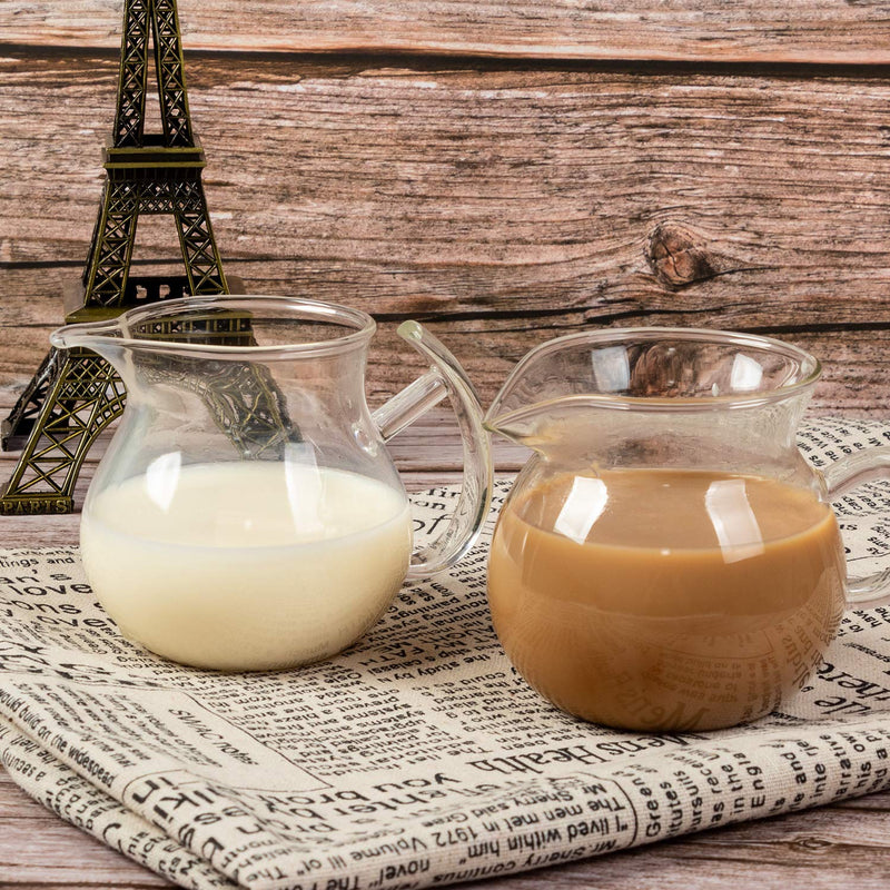 [Australia - AusPower] - ELITEA Clear Glass Milk Tea Serving Pitcher Cream Pitcher Creamer Mug 200ml / 7 fl.oz for Tea Coffee 