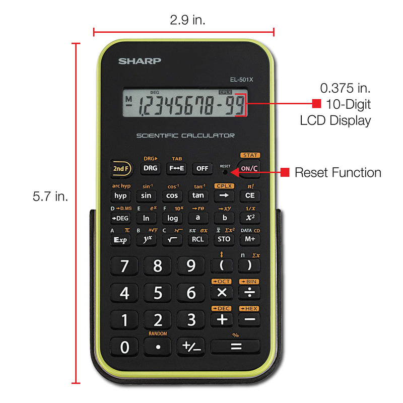 [Australia - AusPower] - Sharp EL-501XBGR Scientific Calculator 