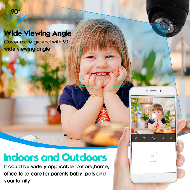 [Australia - AusPower] - IFWATER 1Megapixel CCTV Dome Camera Day and Night Vision Indoor&Outdoor Housing Camera with CMOS OV9712 Sensor,H.264 Waterproof USB Security Camera for Pc Industrial Security,Baby Monitor,Pets Monitor 1 Megapixel Lens-04H 