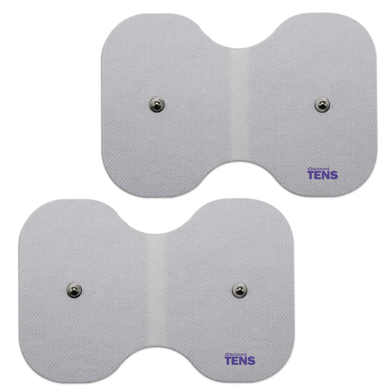 [Australia - AusPower] - TENS Electrodes, 2 Premium Quality 4 inch x 6 inch Dual Self Adhesive Electrodes for TENS Units, Snap Butterfly TENS Unit Electrodes, Discount TENS Brand 