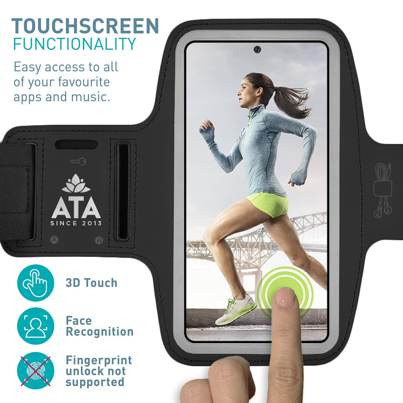 [Australia - AusPower] - Running Armband for Samsung Galaxy S21/S20/S10/S9/S8 Non-Slip Sweatproof Sports Phone Holder with Key/Headphone Slots for Phones up to 6.2” Perfect for Jogging, Gym 