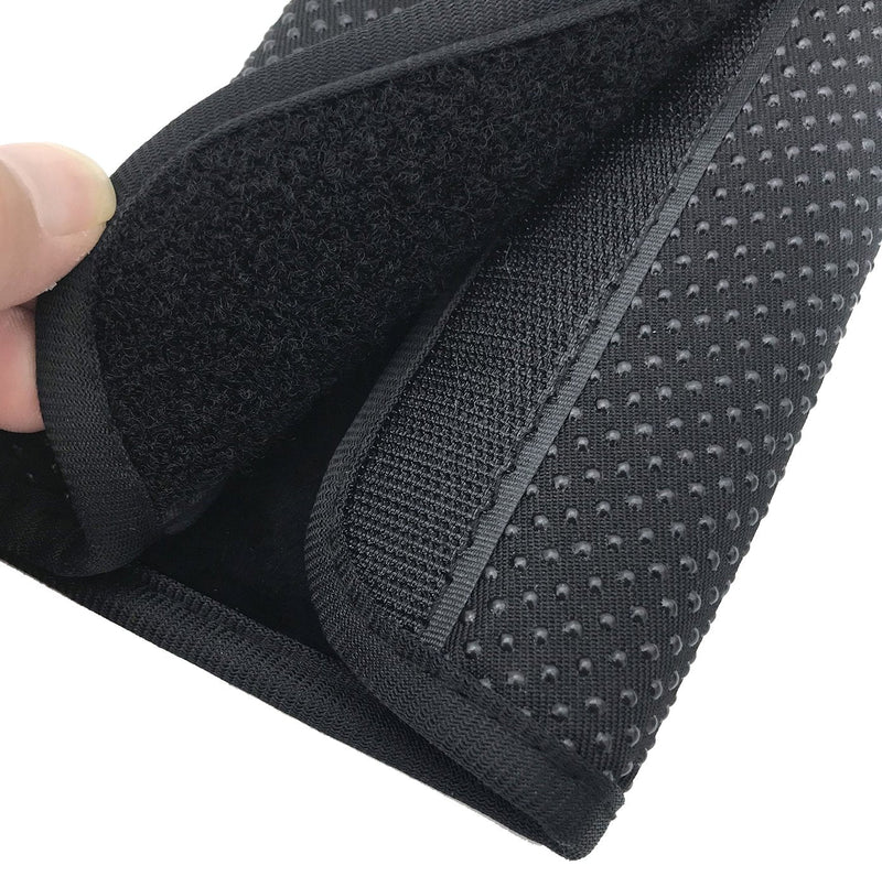 [Australia - AusPower] - Wanty 2 Pieces Home Office Polyester Removable Durable Machine Washable Office Chair Armrest Slipcovers Covers Protect Armrests (Black) Black 