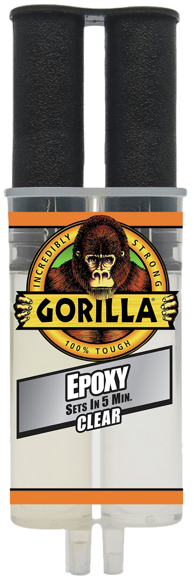 [Australia - AusPower] - Gorilla 2 Part Epoxy, 5 Minute Set, .85 ounce Syringe, Clear, (Pack of 5) 