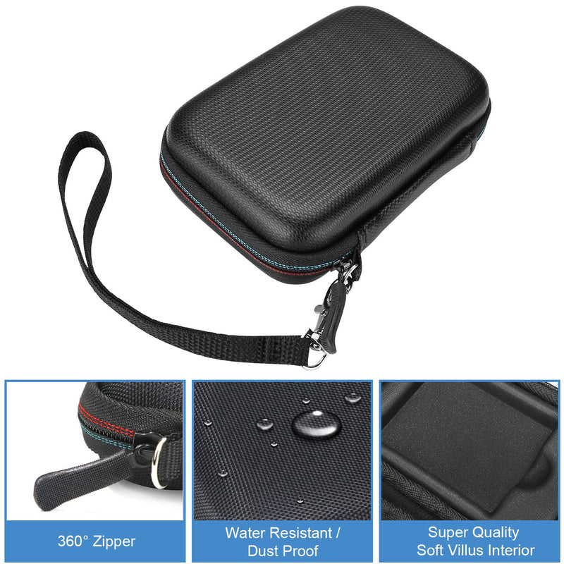 [Australia - AusPower] - ProCase Shockproof Carrying Case + Silicone Cover Combo for Samsung T5 / T3 Portable 250GB 500GB 1TB 2TB SSD USB 3.1 External Solid State Drives, Protective Hard EVA Storage Case Bag -Black 