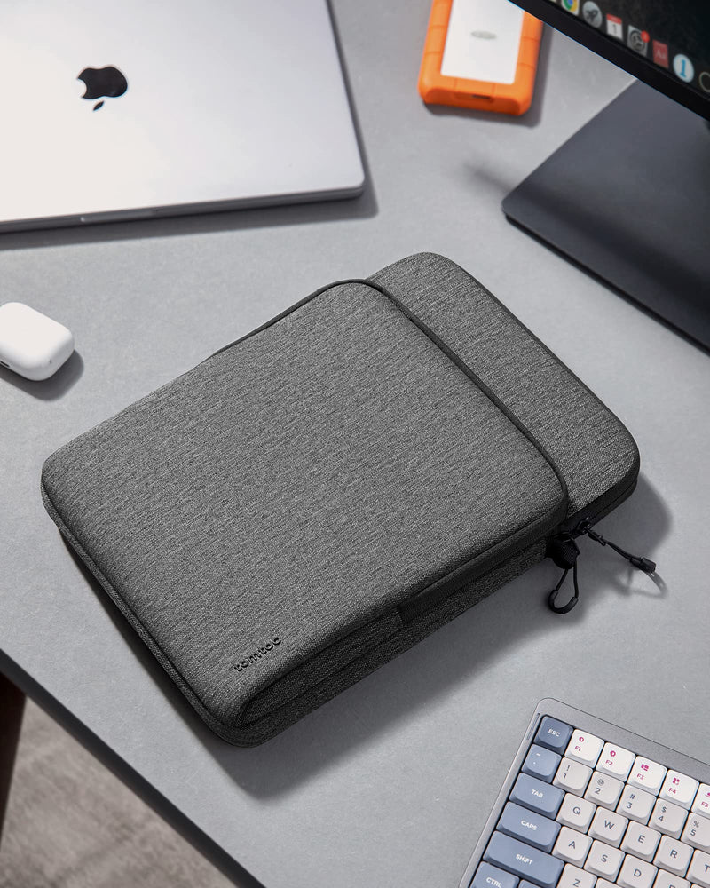 [Australia - AusPower] - tomtoc Protective Laptop Sleeve for 13-inch MacBook Air M2/A2681, M1/A2337, 2022-2018, MacBook Pro 13 M2/A2686, M1/A2338, 2022-2016, 12.9 iPad Pro 5th/4th/3rd Gen, Water-resistant MacBook Case Gray 13 Inch for New MacBook Air & Pro 