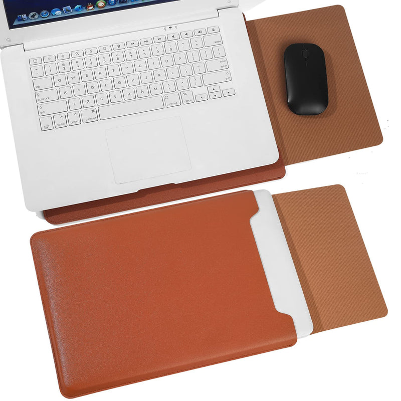 [Australia - AusPower] - 13.3-14" Laptop Sleeve, Padded Laptop Case, Thin Portable Versatile Laptop Case Bag Compatible with Laptop 2022 Pro 14 inch/2015 Pro 13.3 inch/2015 Air 13.3 inch (Brown) brown 