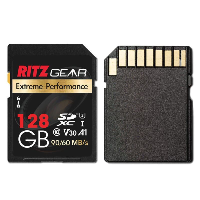 [Australia - AusPower] - Extreme Performance High Speed UHS-I SDXC 128GB SD Card 90/60 MB/S U3 A1 Class-10 V30 Memory Card for SD Devices That can Capture Full HD, 3D, and 4K Video as Well as raw Photography 1 UNIT 