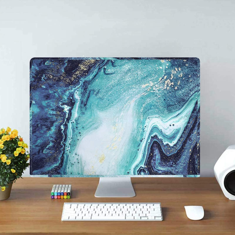[Australia - AusPower] - MOSISO Monitor Dust Cover 22, 23, 24, 25 inch Anti-Static Dustproof LCD/LED/HD Panel Case Computer Screen Protective Sleeve Compatible with iMac 24 inch, 22-25 inch PC, Desktop and TV, Creative Marble 