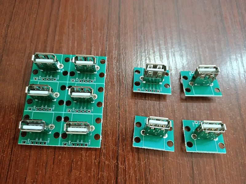 [Australia - AusPower] - LUOYIMAO USB Type A Female Socket Breakout Board 2.54mm Pitch Adapter Connector DIP for DIY USB Power Supply/breadboard Design 10PCS 