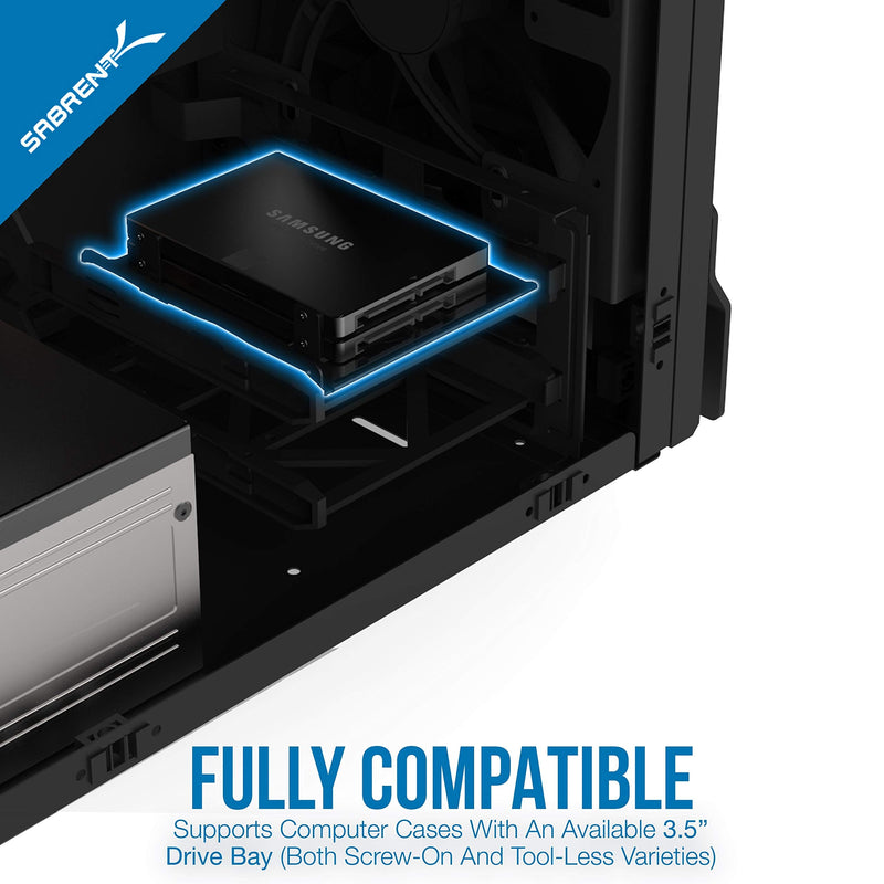 [Australia - AusPower] - SABRENT 2.5 Inch to 3.5 Inch Internal Hard Disk Drive Mounting Bracket Kit (BK-HDDH) 