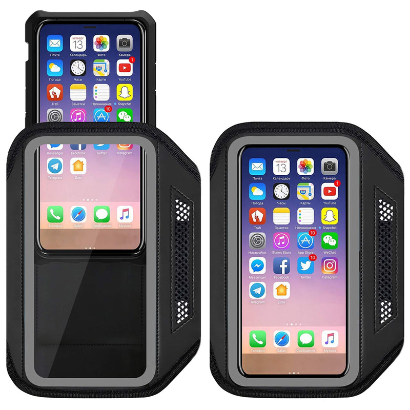 [Australia - AusPower] - i2 Gear Cell Phone Armband Case for iPhone 12, 11, iPhone 11 Pro & iPhone XR with Adjustable Band & Key Holder for Running, Exercise and Recreation 