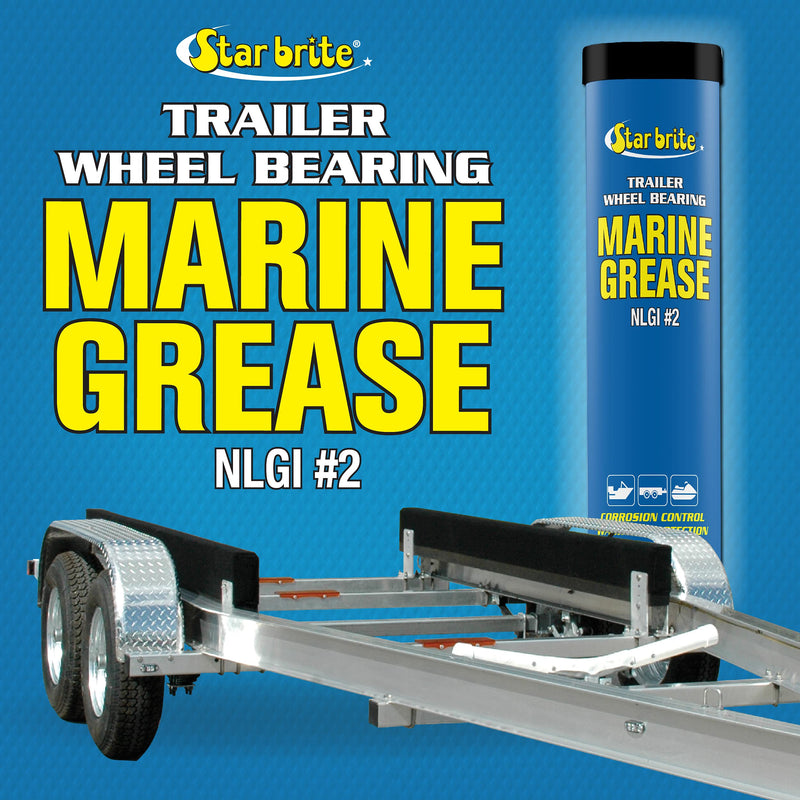 [Australia - AusPower] - Star Brite Trailer Wheel Bearing Marine Grease - NLGI #2 - Protect from Washout, Rust, Corrosion & Wear on Wheel Bearings, Winches, Pumps, Boat Hatches & More 14 Oz Cartridge 