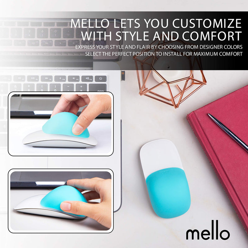 [Australia - AusPower] - Mello Silicone Cushion Compatible with Apple Magic Mouse 1 & 2 (Tuxedo Black) Tuxedo Black 