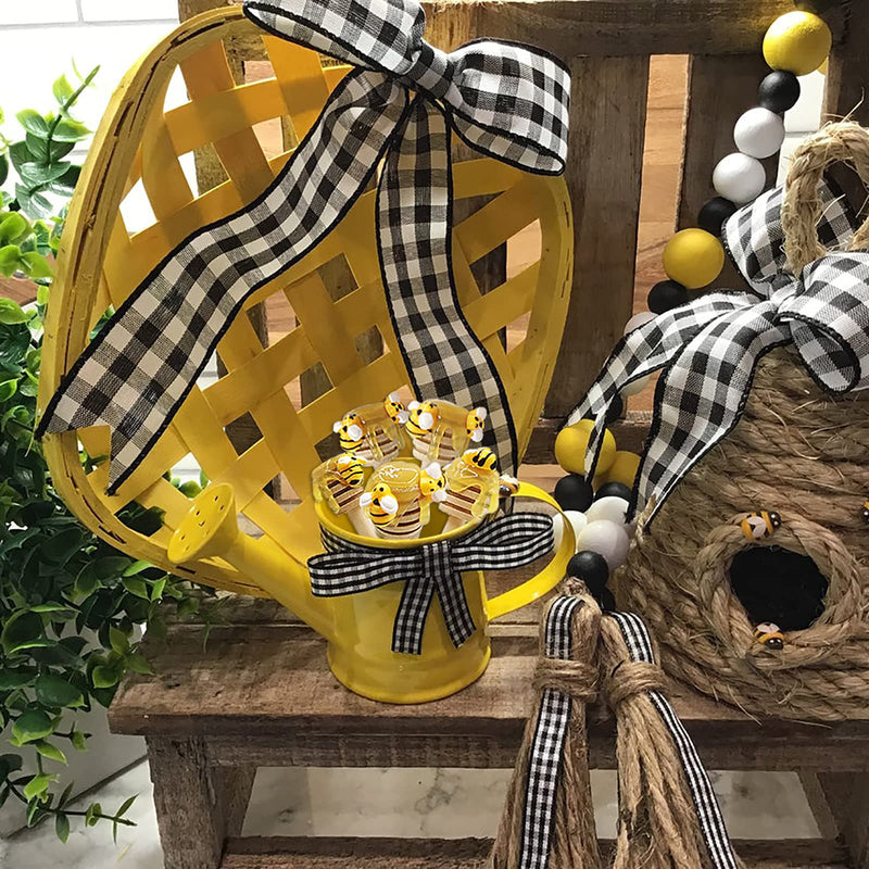 [Australia - AusPower] - 5 PCS Honey Dipper with Faux Honey Mini Bee Tiered Tray Decor Spring Summer Farmhouse Kitchen Display 