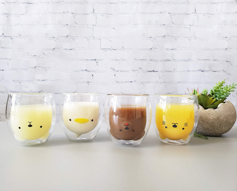 [Australia - AusPower] - Cute Pig Coffee Mug - 3D Animal Double Wall Glass Cup Collection - Use as a Glass Coffee Cup, Tea Cup, Cocktail Cup, or Milk Cup - 12.6oz Cups - Pig Mug (Pig) 