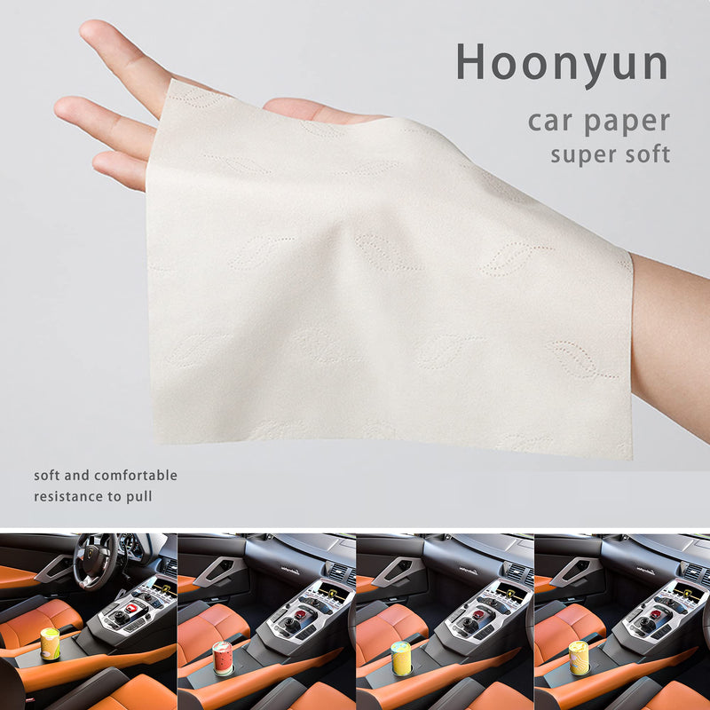 [Australia - AusPower] - Car Tissue (4 Cans/200 Tissue/3-Ply),High End Super Soft Paper Ttowels, Disposable Face Towel, Perfect For Car Cup Holder, Canned Tissue, Durable, Soft And Comfortable,By Hoonyun 