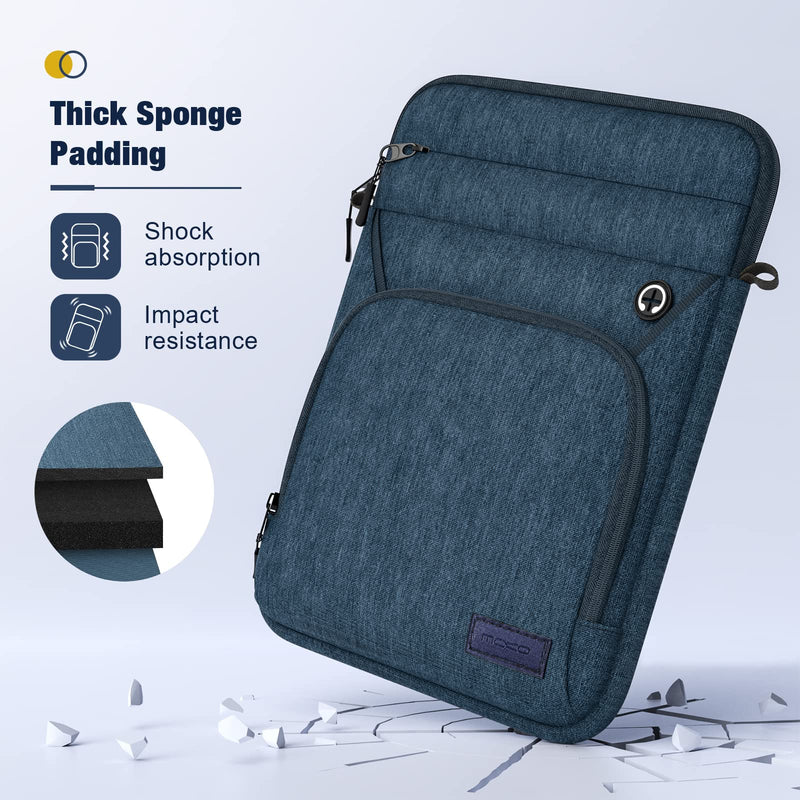 [Australia - AusPower] - MoKo 9-11 Inch Tablet Sleeve Bag, Fits iPad Air 5 10.9" 2022, iPad 9/8/7th 10.2, iPad 10th 10.9, iPad Pro 11 M2 2022-2018, Multifunctional Bag with Shoulder and Headphone Port, Indigo 