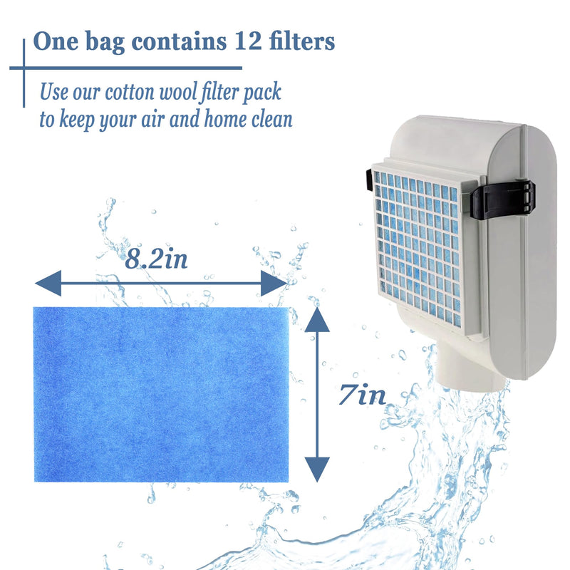 [Australia - AusPower] - Polyester Dryer Vent Filters Replacement for Better Vent Indoor Dryer Vent (Set of 12) 
