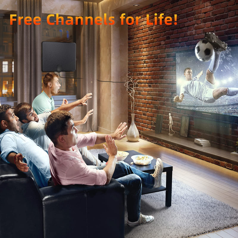 [Australia - AusPower] - TV Antenna for 320+ Miles Range, Upgraded Digital Antenna for TV Indoor Outdoor, TV Antenna for Smart TV & Older TV with Signal Booster, Support 8K 4K 1080P Fire tv Stick - 18FT Cable 