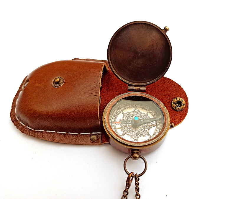 [Australia - AusPower] - Be Strong and Courageous Engraved Compass, Confirmation Gift Ideas, Baptism Gifts, Inspirational Gift Nautical Antique Vintage Compass 