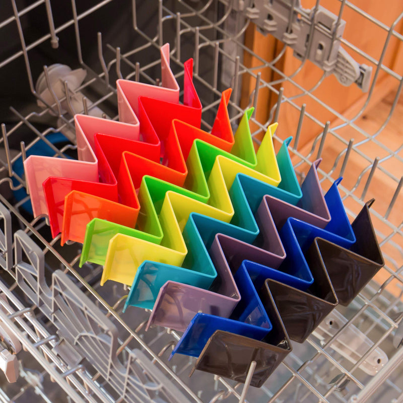 [Australia - AusPower] - Youngever 9 Pack Large Taco Holder Stands, Taco Plate, Taco Truck Tray Style, Dishwasher Top Rack Safe, Set of 9 Assorted Colors 