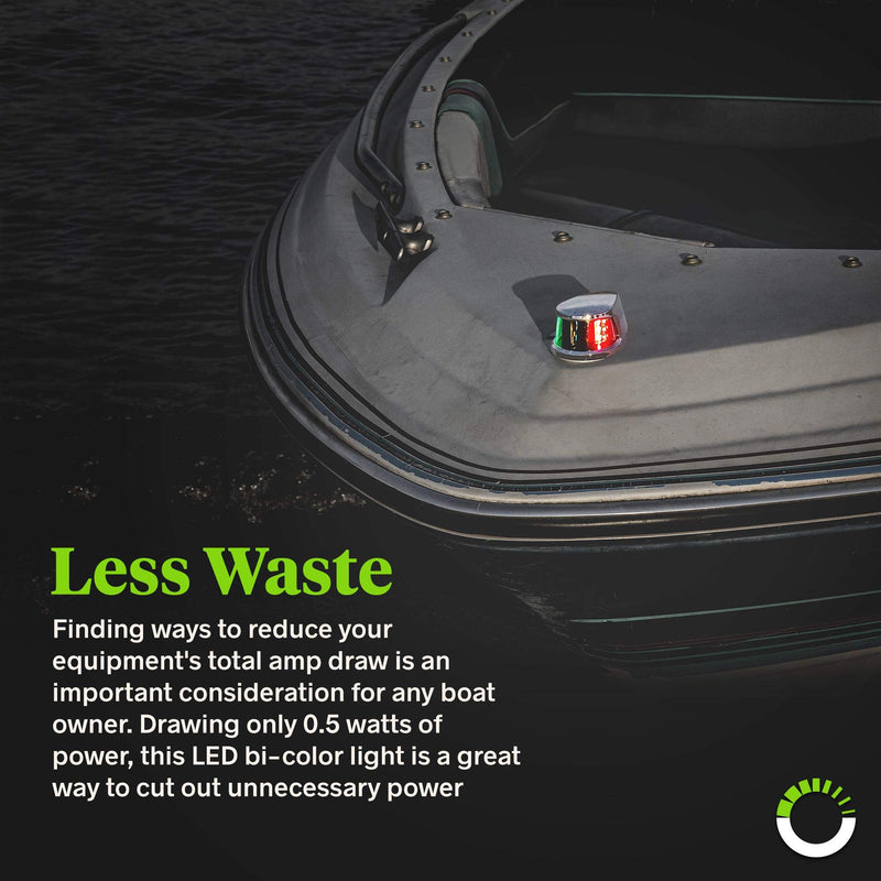 [Australia - AusPower] - Red Green LED Marine Navigation Bow Light for Boats [USCG ABYC A-16 2NM][IP67 Waterproof][Chrome & ABS] 2 Nautical Mile Visibility Bicolor Navigation Boat Light for Pontoon Yacht Fishing Boat 