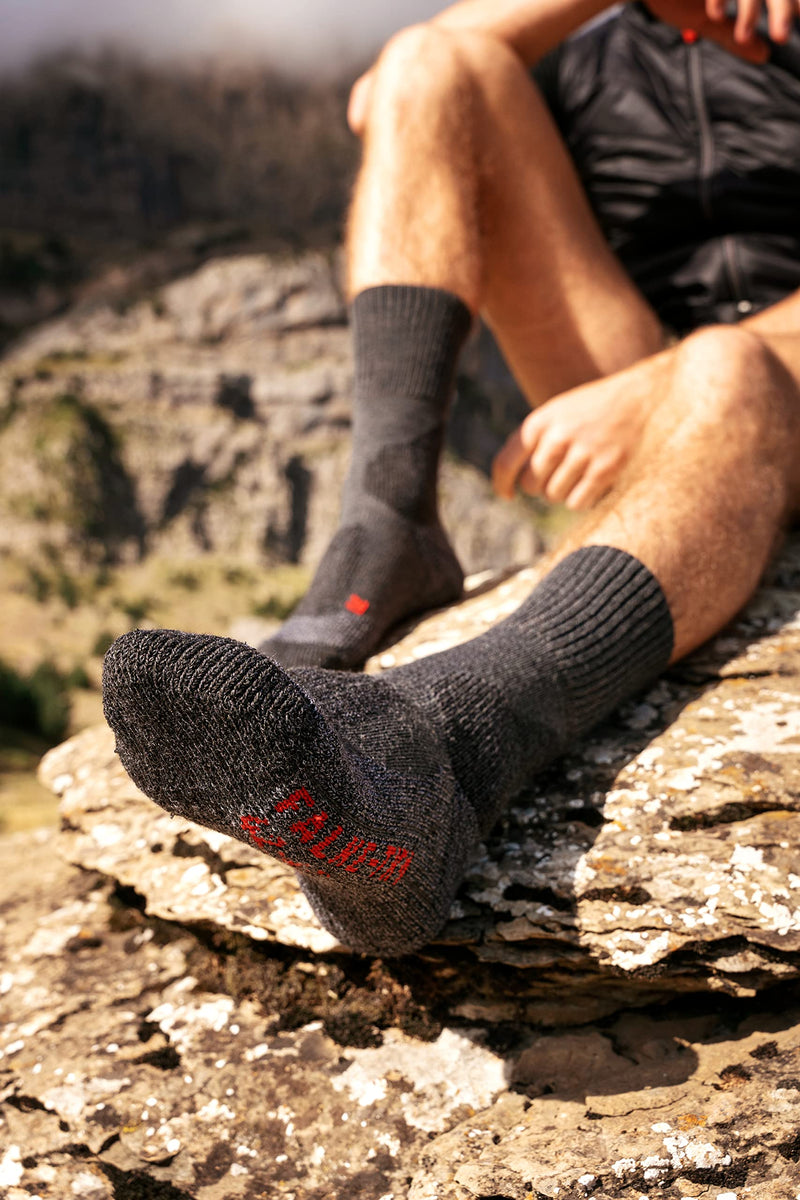 [Australia - AusPower] - FALKE Men's TK1 Hiking Socks, Merino Wool, More Colors, 1 Pair 6.5-8.5 Grey (Asphalt Melange 3180) 