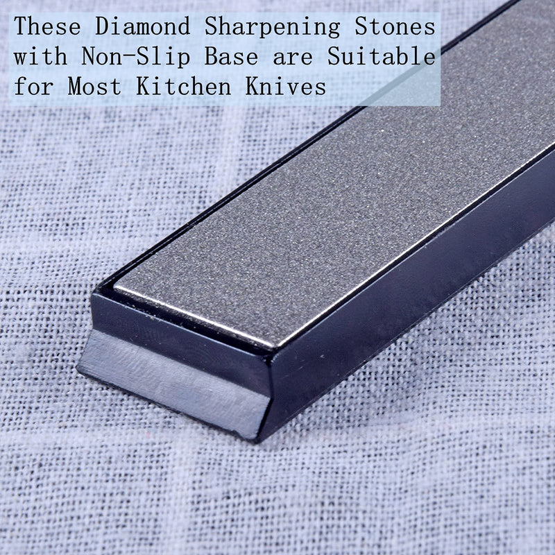 [Australia - AusPower] - 10Pcs Diamond Knife Sharpening Stones Set, #80 #200 #400 #500 #600 #800 #1000 #1500 #2000 #3000 Grit, Diamond Whetstones with a Non-Slip Base for Ruixin Sharpener, Knife Sharpener for Kitchen Outdoor 10pcs 