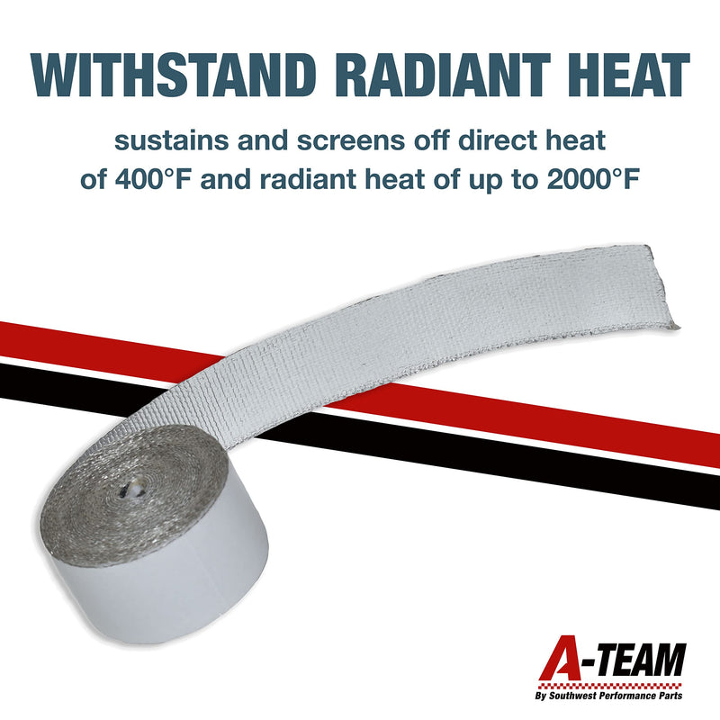 [Australia - AusPower] - A-Team Performance - Heat Shield Tape - with PSA Ultra-Lightweight Self-Adhesive Heat Resistant Heat Reflective Thermal Tape 1.5" x 15' - Roll Adhesive Backed Heat Barrier 