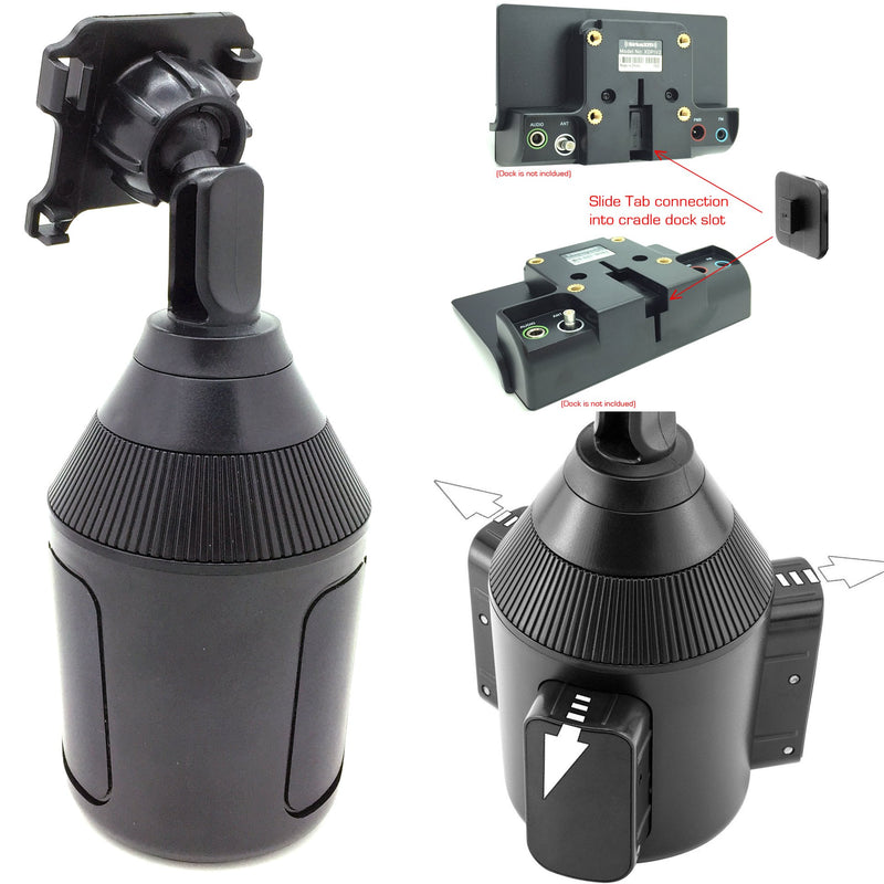 [Australia - AusPower] - Low Profile Drinks Cup Holder Mount for Sirius XM Onyx Plus Lynx Satellite Radio w/ Single T (XM) Delphi Skiff & AMPS Pattern (+Free Smartphone Holder Included for All i-Phone 12 11 XR Galaxy S21 13) 