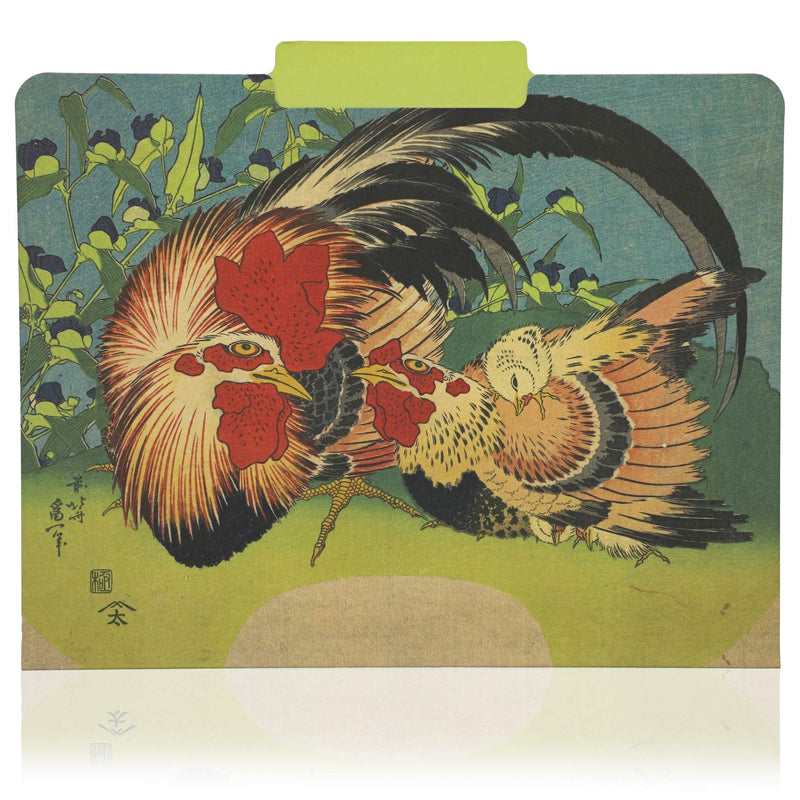 [Australia - AusPower] - Decorative File Folders 1/3 Cut Tab, Japanese Inspired Hokusai Designs (12 Pack) 