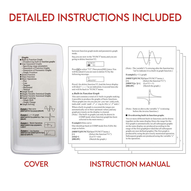 [Australia - AusPower] - Scientific Calculator with Graphic Functions - Multiple Modes with Intuitive Interface - Perfect for Beginner and Advanced Courses, High School or College Blue 