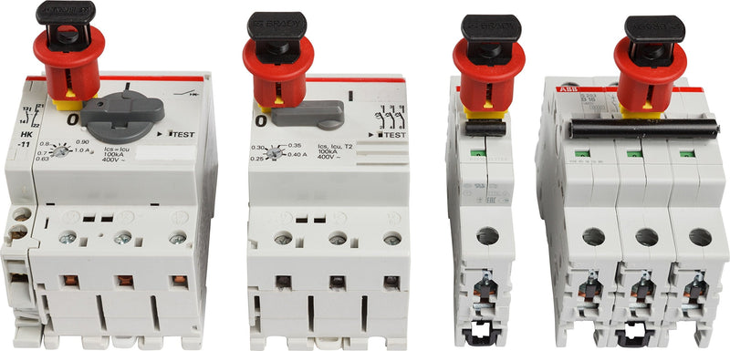 [Australia - AusPower] - Brady Circuit Breaker Lockout - Designed to Secure ABB MS325 Rotary Style Breakers - Red - 149433 