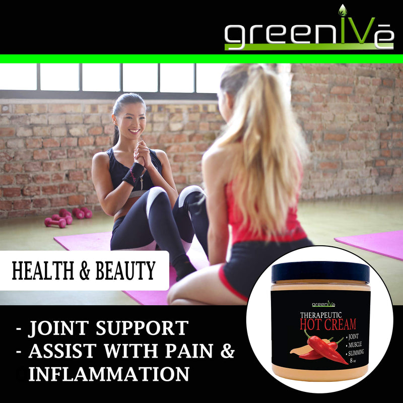 [Australia - AusPower] - GreenIVe - Hot Cream - Soothing Massage Lotion Cream - Hot & Cold Sensation (16 Ounce Jar) 1 Pound (Pack of 1) 