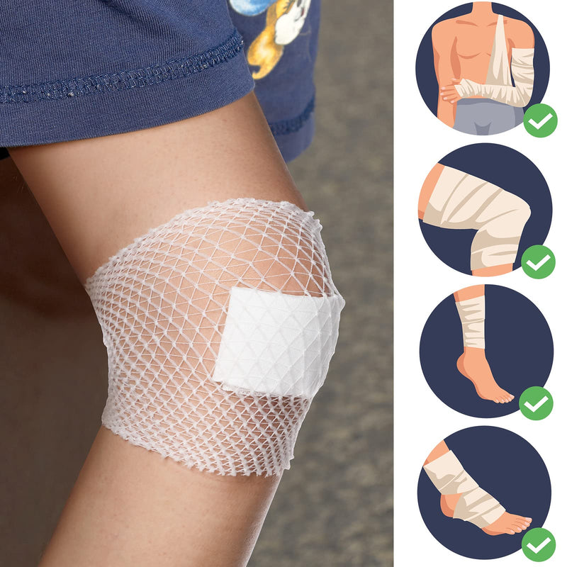 [Australia - AusPower] - Tubular Bandage Elastic Net Wound Dressing Elastic Dressing Retainer Tubular Stretch Elastic Gauze Bandage for Finger, Toes, Without The Use of Adhesive Tape, 33 Yard Roll Stretched(Size 4) Size 4 