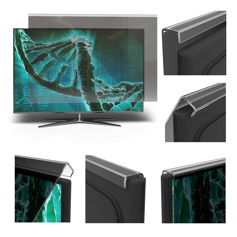 [Australia - AusPower] - EZ-Pro Screen Protector Privacy Screen Panel for 22 inches (Screen Measured Diagonally) Computer Monitor, Anti Blue Light and Easy Installation, Screen Panel Size 12.5" Height x19.4 Width 