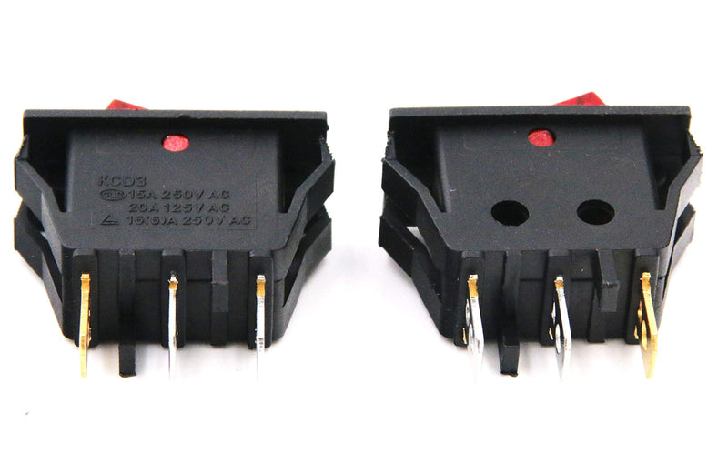 [Australia - AusPower] - RuoFeng Rocker Switches 3 Pin Mini On Off SPST AC 15A/250V 20A/125V Pack of 10 