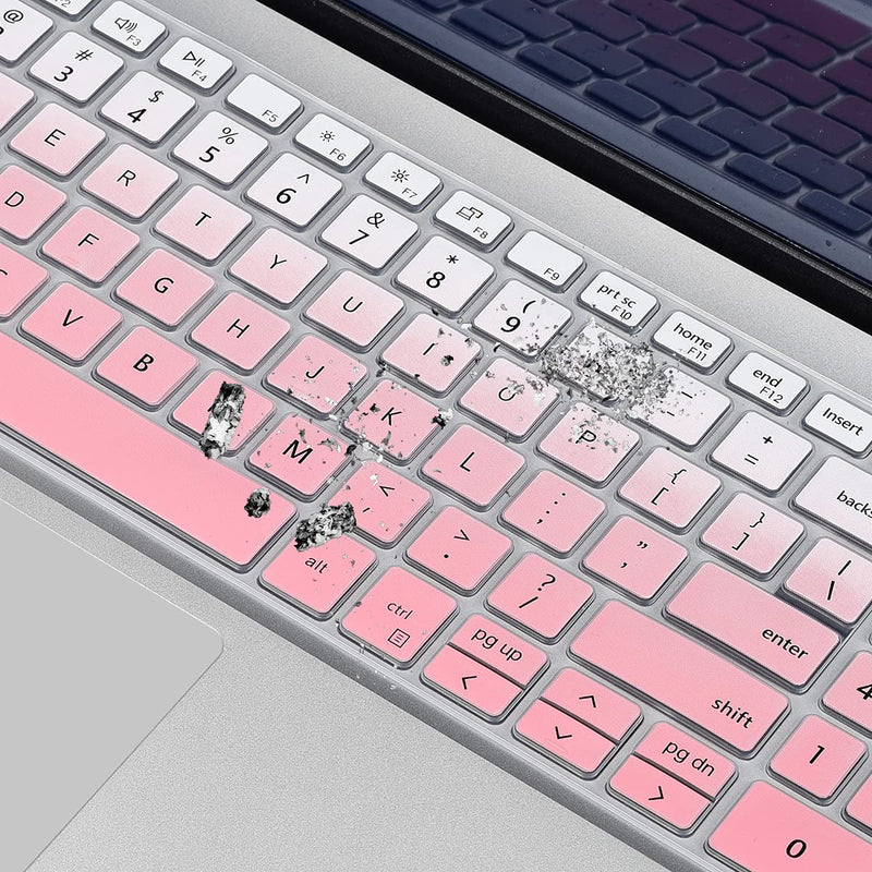 [Australia - AusPower] - Keyboard Cover for Dell Inspiron 15 7506 7590 7591, Inspiron 15 3501 3502 3505 5501 5502 5505 5508 5509 5584 5590 5593 5594 5598, Latitude 3500 3510 Series Laptop - Gradual Pink 