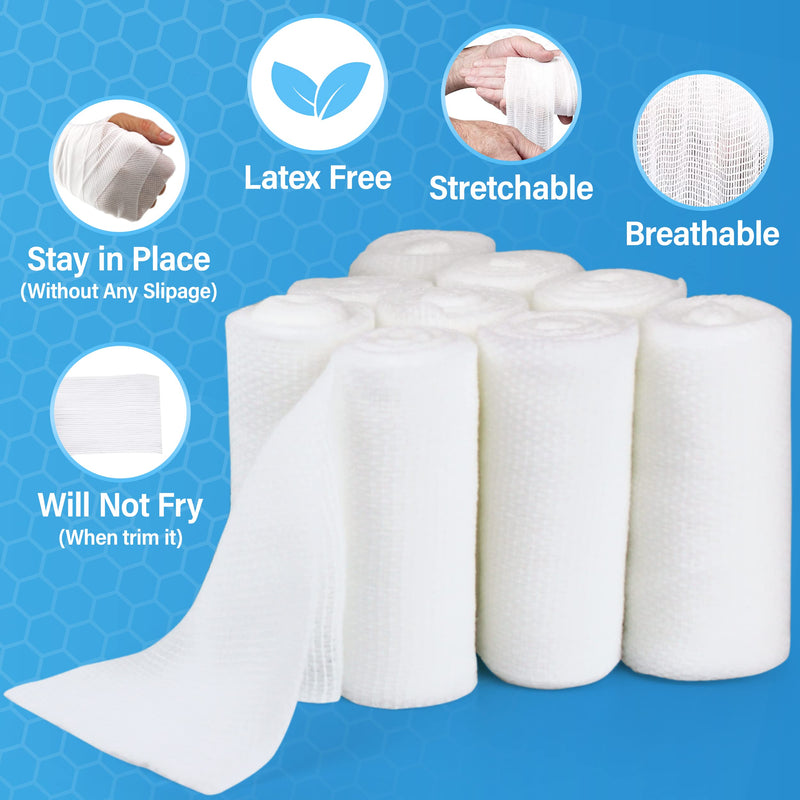 [Australia - AusPower] - AFFORDTEX Gauze Bandages – Premium First Aid Supplies for Safe Adventuring – Flexible, Stretchable, and Breathable Gauze Rolls – 4” x 4.1 Yards Bandage Wrap for Wound Dressing – 36 Rolls Pack 